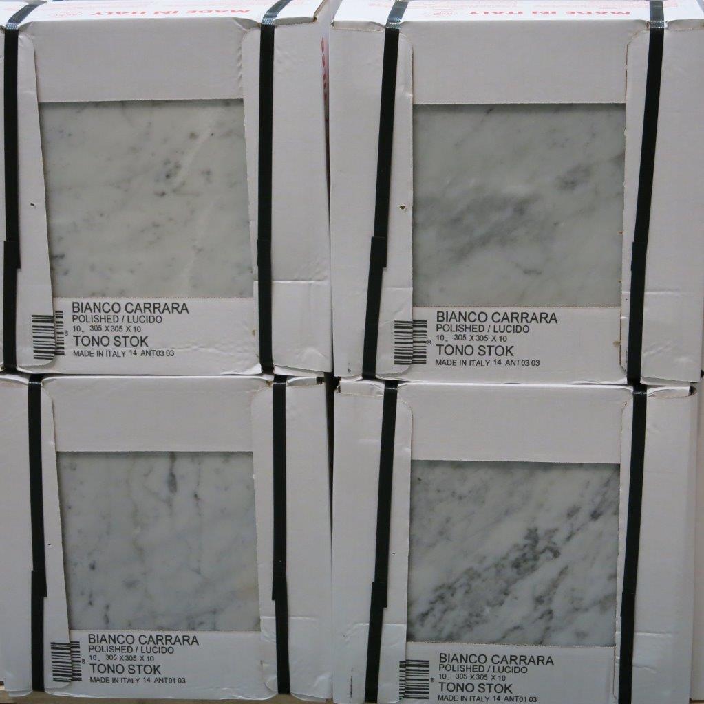 Tiles Bianco Carrara Stock 12 x 12"