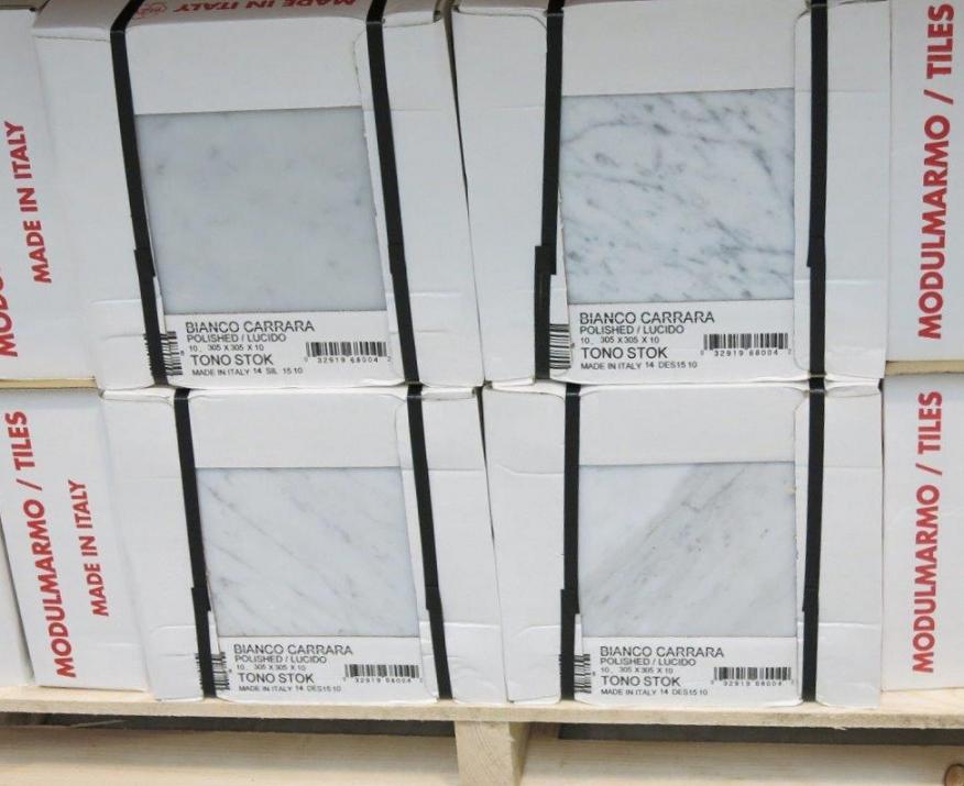 Tiles Bianco Carrara Stock 12 x 12"