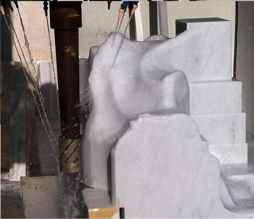 Special solid work with a control numerical machine, statuary marble