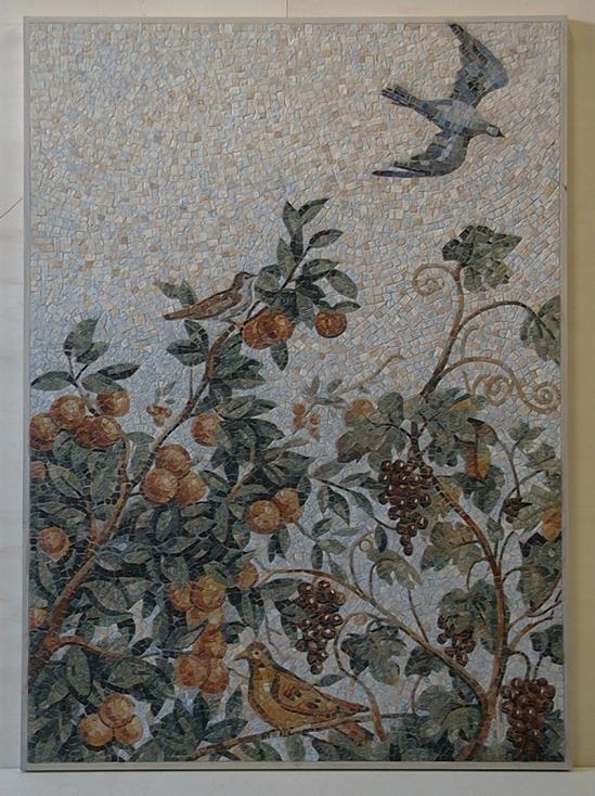 mosaico en marmol tipo veneciano hecho a mano